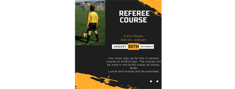 Referee Courses 8/30