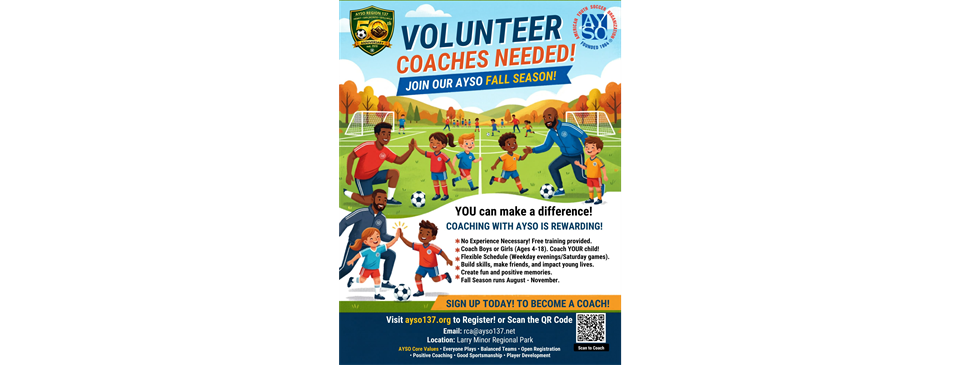 Coaches NEEDED for Fall Core 2026