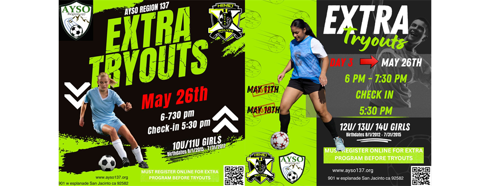 EXTRA Program Tryouts!